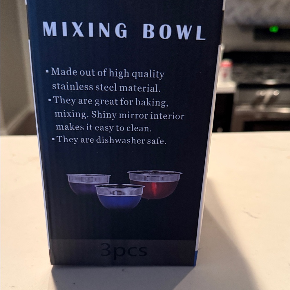 Stainless Steel Mixing Bowls Set - 3pcs - Picture 3 of 5